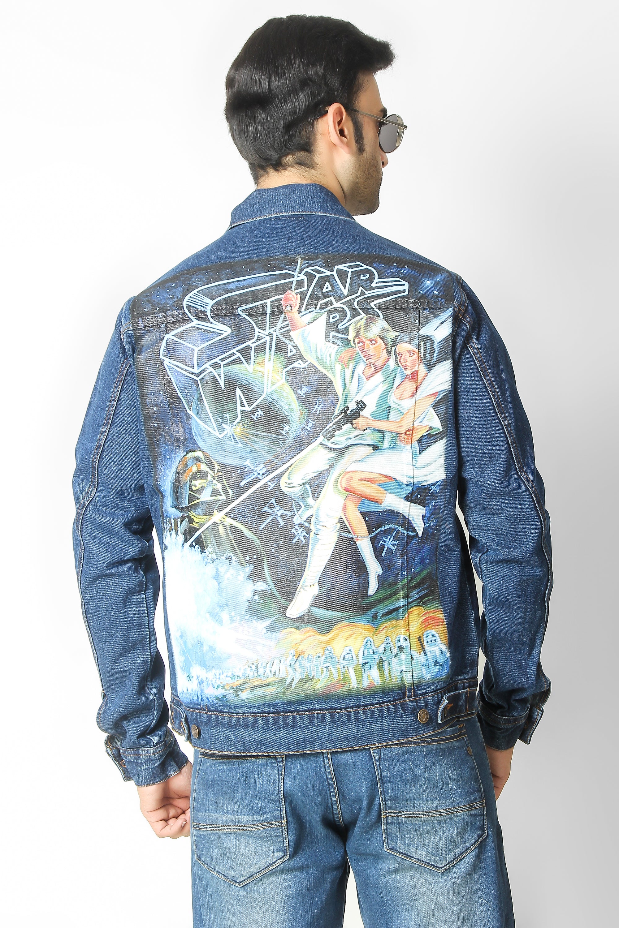 Hand-Painted Denim Jacket - Topshop USA | Clothes, Painted denim jacket, Painted  denim